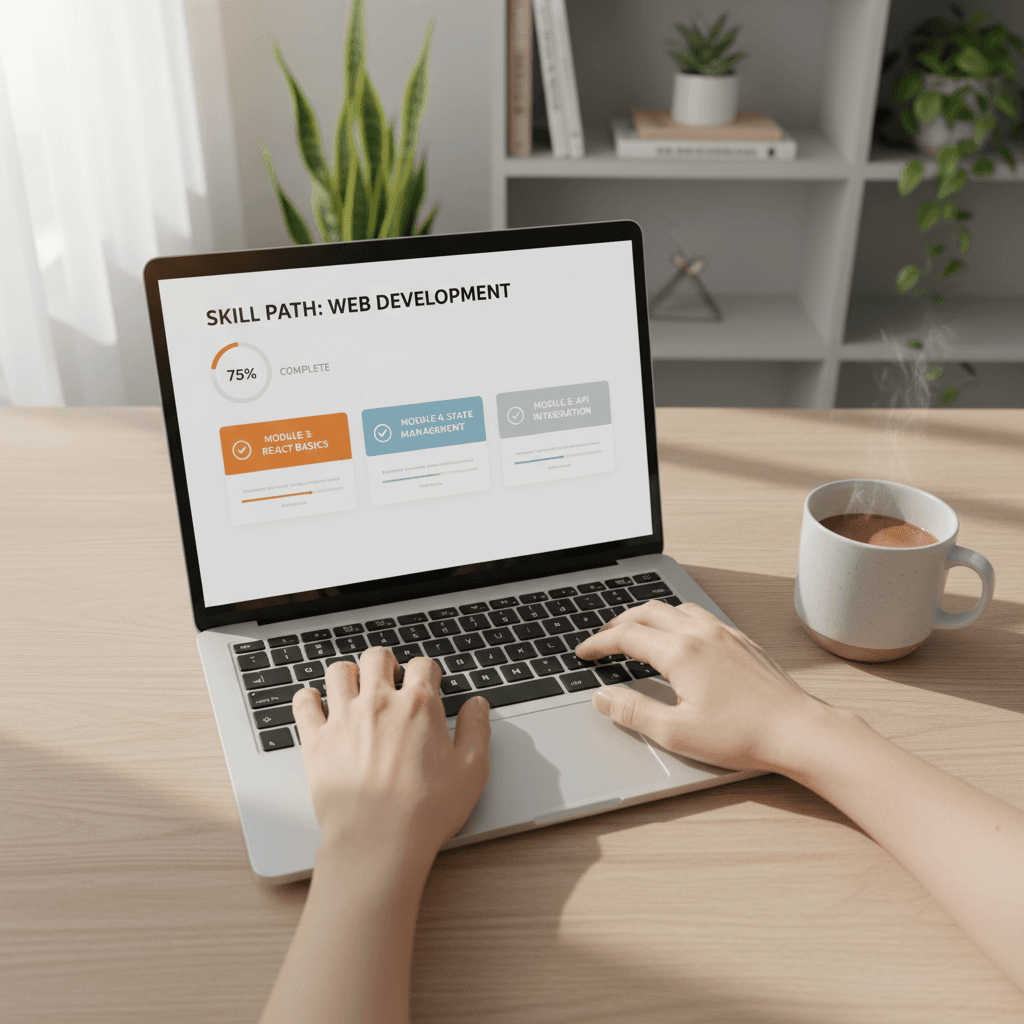 Self-paced online learning dashboard